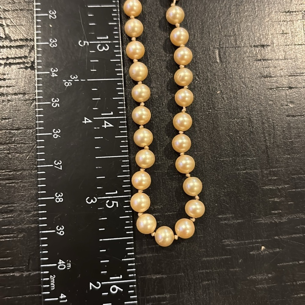 Vintage Danecraft Knotted Pearl Long Necklace Classy - Picture 6 of 6